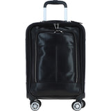 Premium Leather Trolley Suitcase Black: pl-52