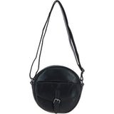 Ashwood Leather Round Crossbody Bag Black: P-66