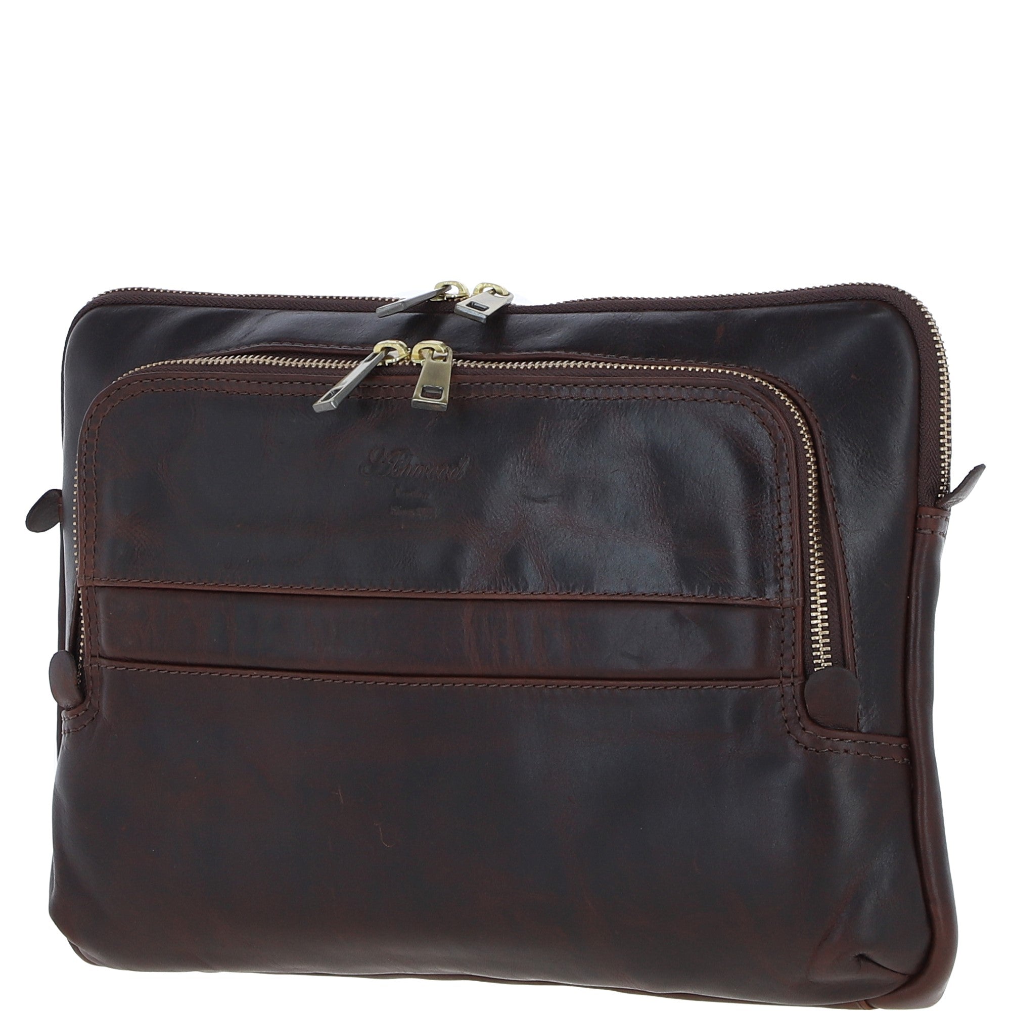 Ashwood Leather Mens Laptop Sleeves Bag Brown: PL-42
