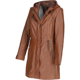 Stylish Ashwood Leather Ladies Three Quarter Jacket Tan: Emilia