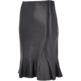 Women's Leather Fish Tail Skirt  Black: FISH SKIRT