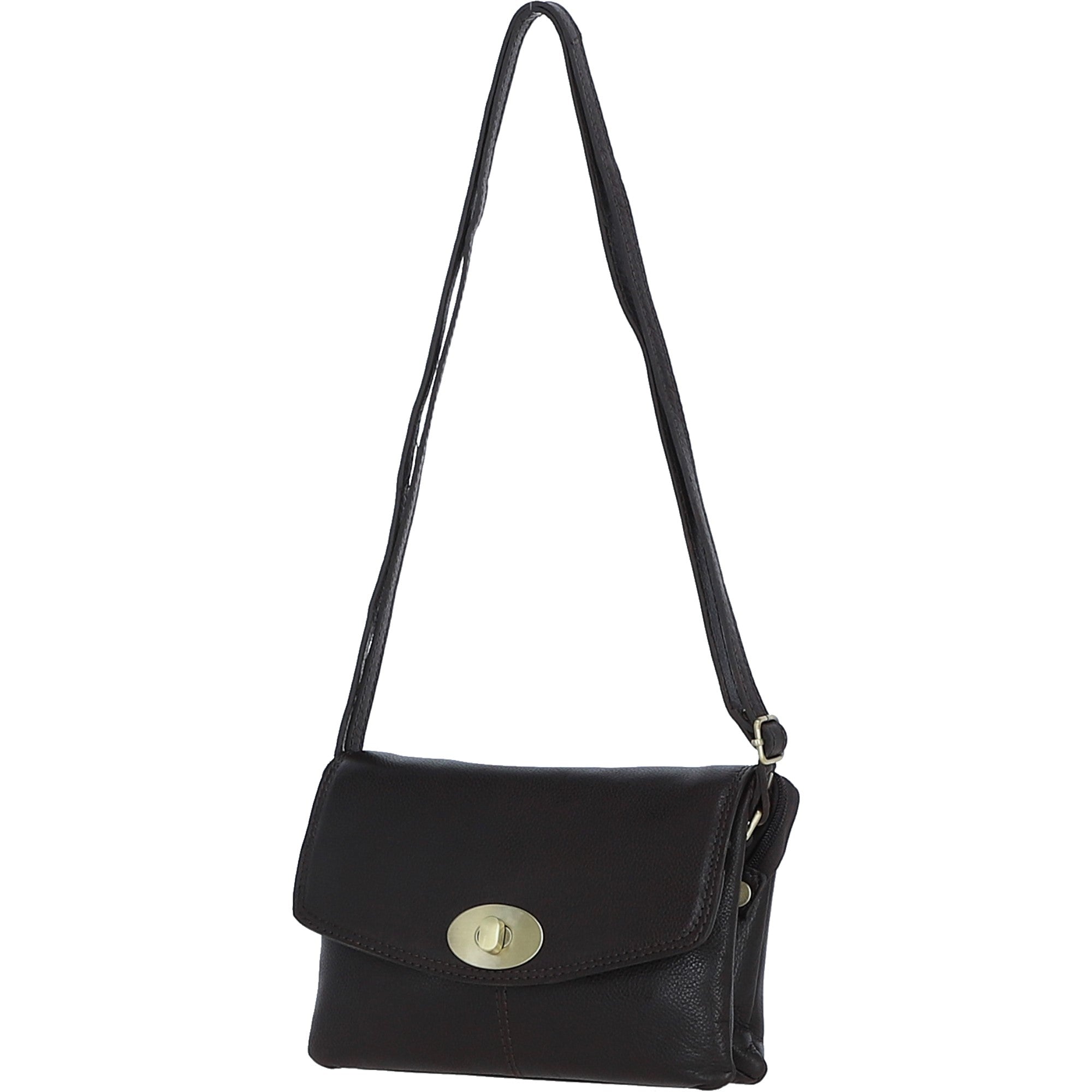 Elegant Ashwood Leather Crossbody Bag Tan: M-82