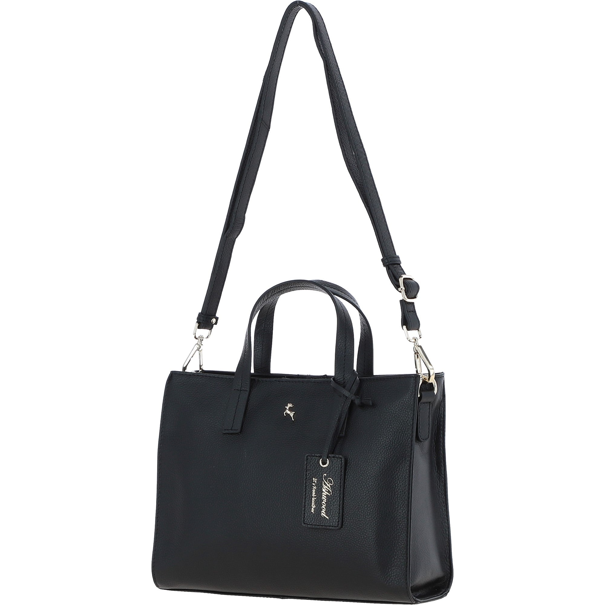 Ashwood Leather Women's Stylish Tote Bag Black: 64198