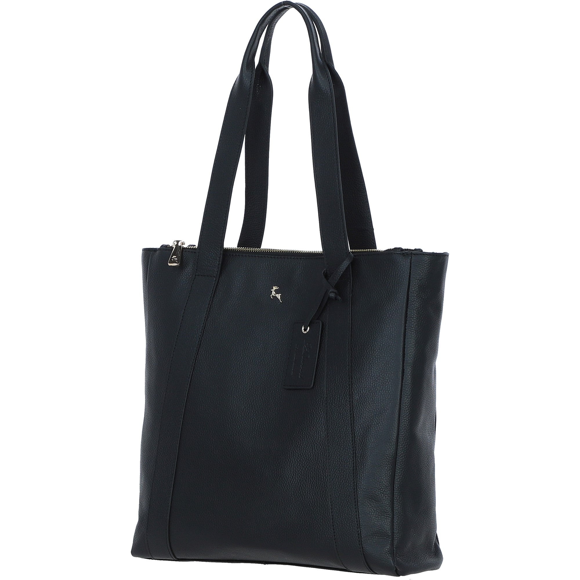Ashwood Modern Black Leather Shoulder Bag: 63004