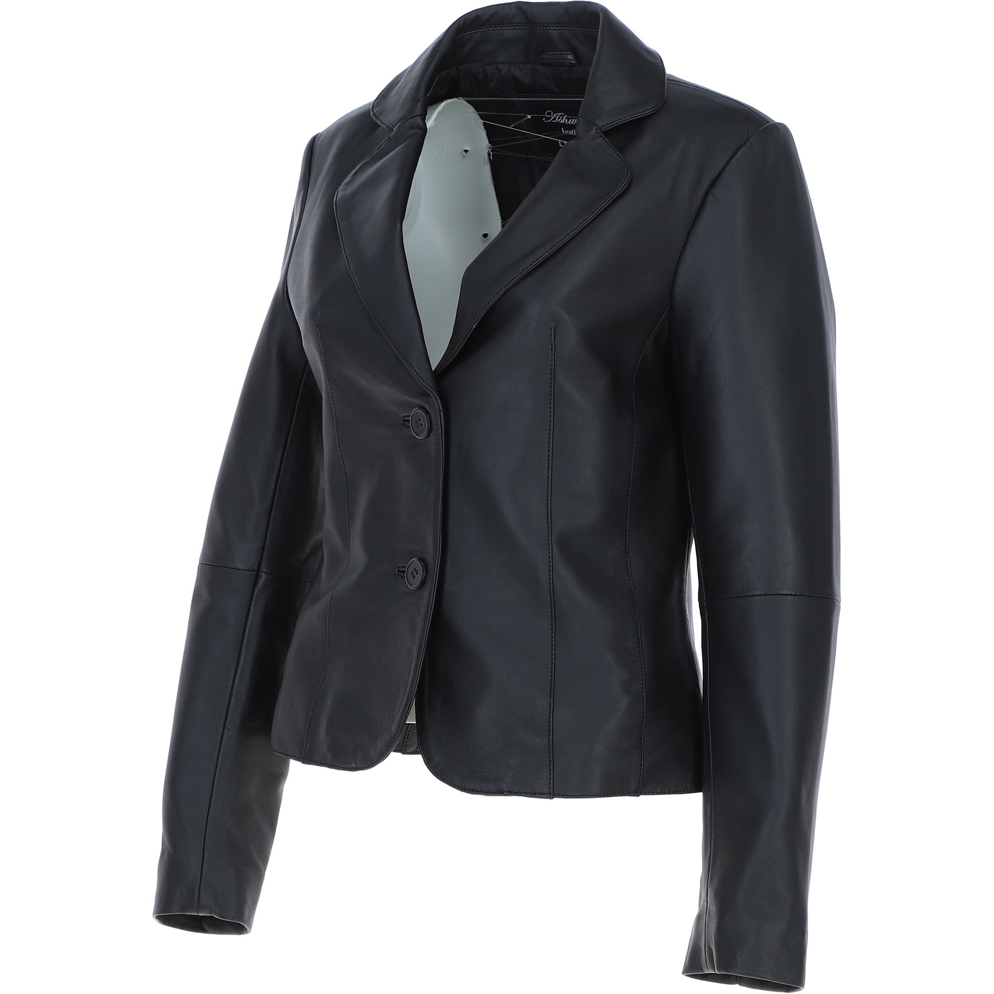 Ashwood Leather Women's Two Button Black Blazer: 10157
