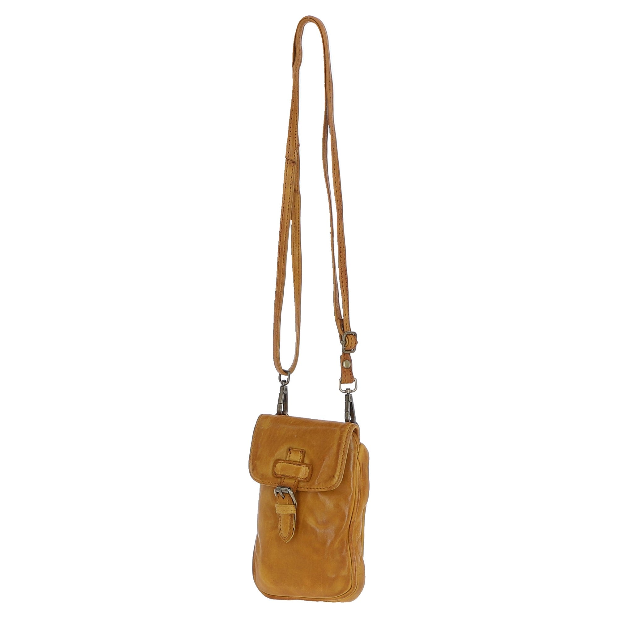 Ashwood Leather Crossbody Smart Phone Bag Yellow: D-99