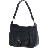 Ashwood Leather Women’s Buckle Shoulder Tote Bag Black: S-33