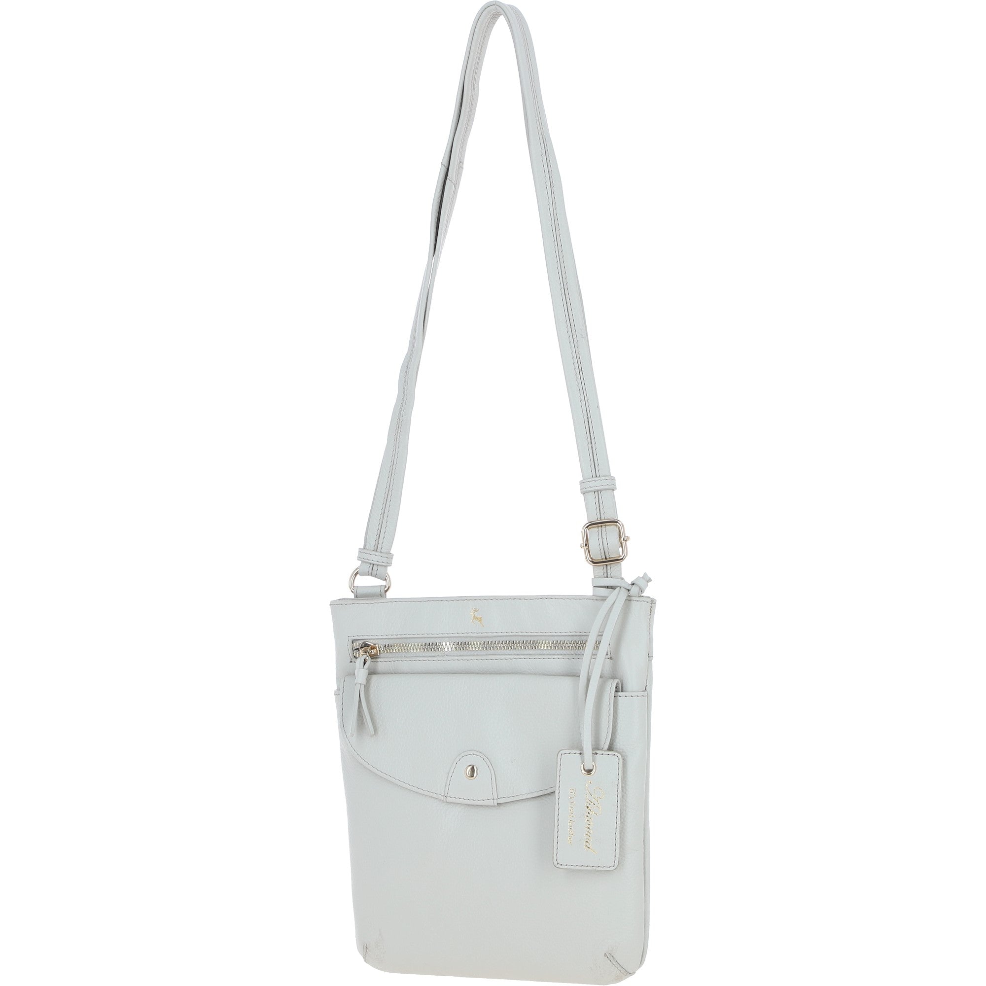 Ashwood Leather Crossbody Bag Ice Grey: CB-5