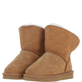 Fenland Ladies Sheepskin Boots Tan: Becca-Boots