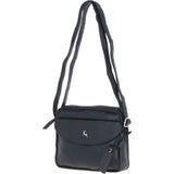 Ashwood Leather Ladies Crossbody Bag Black: Glasgow