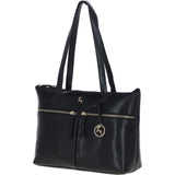 Ashwood Sleek Leather Tote Bag Black: Amelia