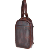 Vintage Leather Single Strap Sling Bag Tan : Perry