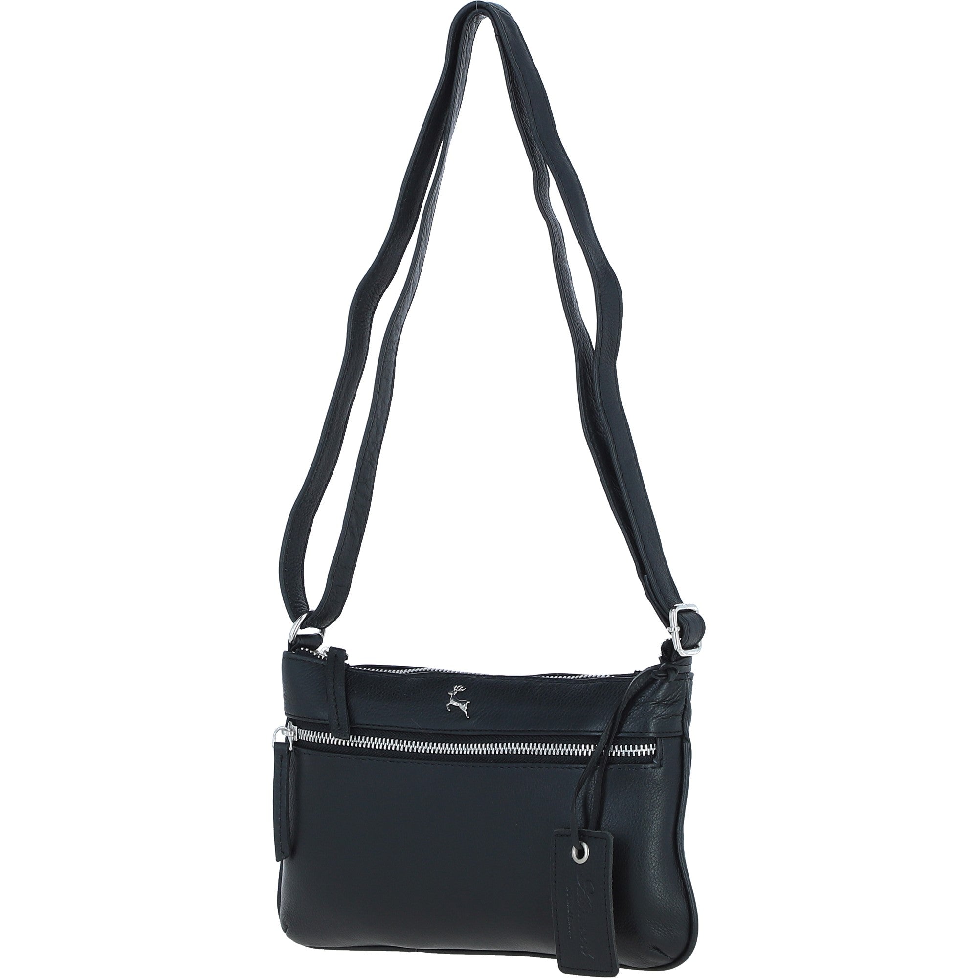 Ashwood Leather Crossbody Bag Black: Swansea