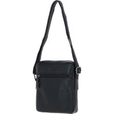 Real Leather Messenger Bag Black: LISBON