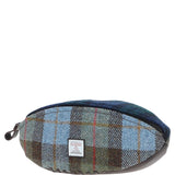 Ashwood Leather & Harris Tweed® Cloth Rugby Washbag Brown/Mix: TW-82-22-BM