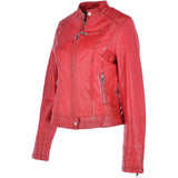 Leather Jacket Red: NANCY