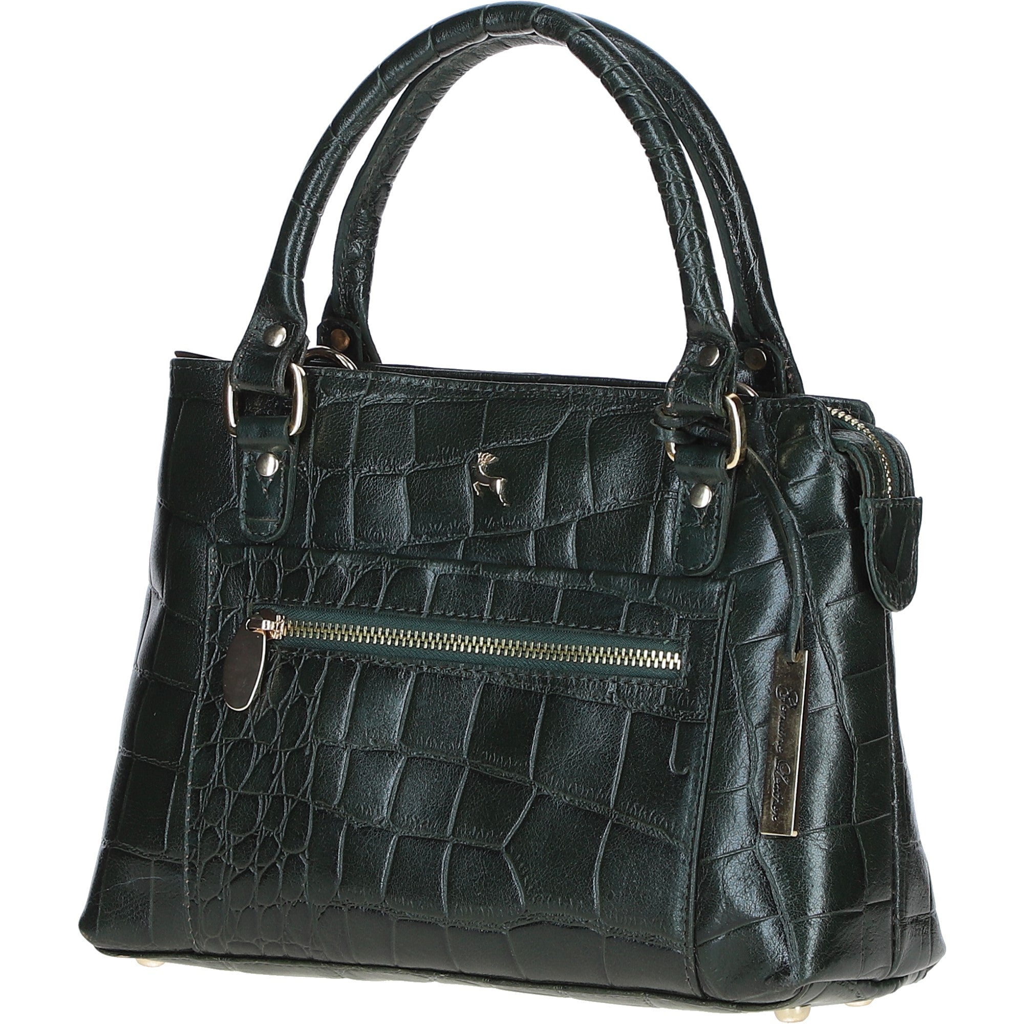 Croc Finish Leather Tote Bag Green/croc: 19-157