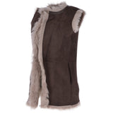 Toscana Suede Leather Gilet Brown : Wanda