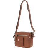 Small Leather Cross Body Bag Nut - 63010