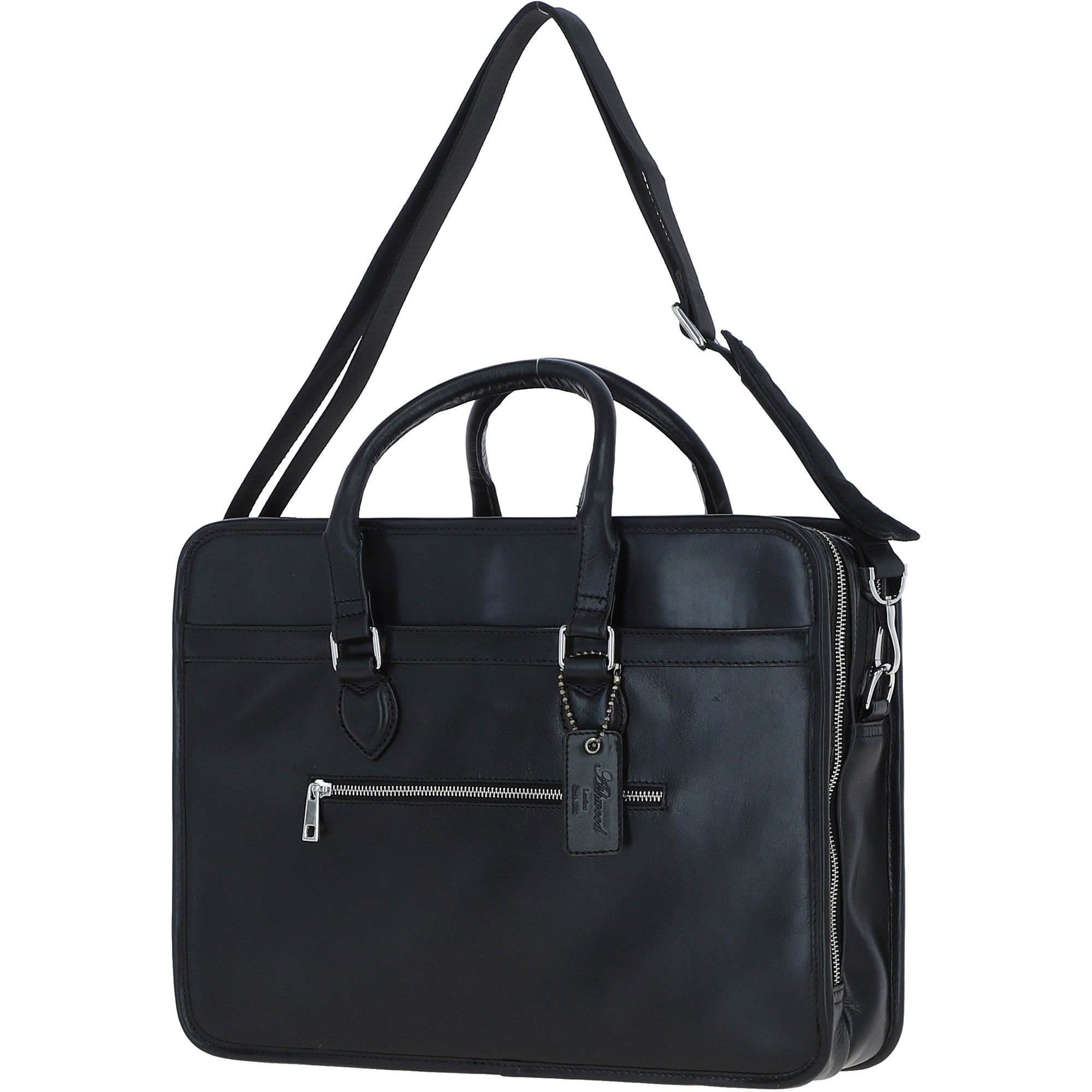 Ashwood Leather Large Business Case Black: PL-48