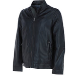 Ashwood Men’s Real Soft Leather Jacket with Mandarin Collar and Straight Zip Black: NEW COOPER