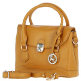 Elegant Ashwood Compact Handbag with Detachable Crossbody Strap Mustard: Y-55