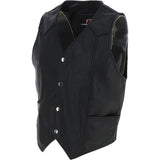 All Leather Waistcoat Black :  G-W/C 201