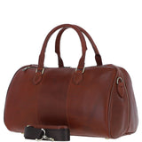Luxury Leather Duffle Bag with Detachable Strap Tan: pl-47