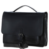 Ashwood Leather Unisex Large Crossbody Satchel Bag Black: P-63