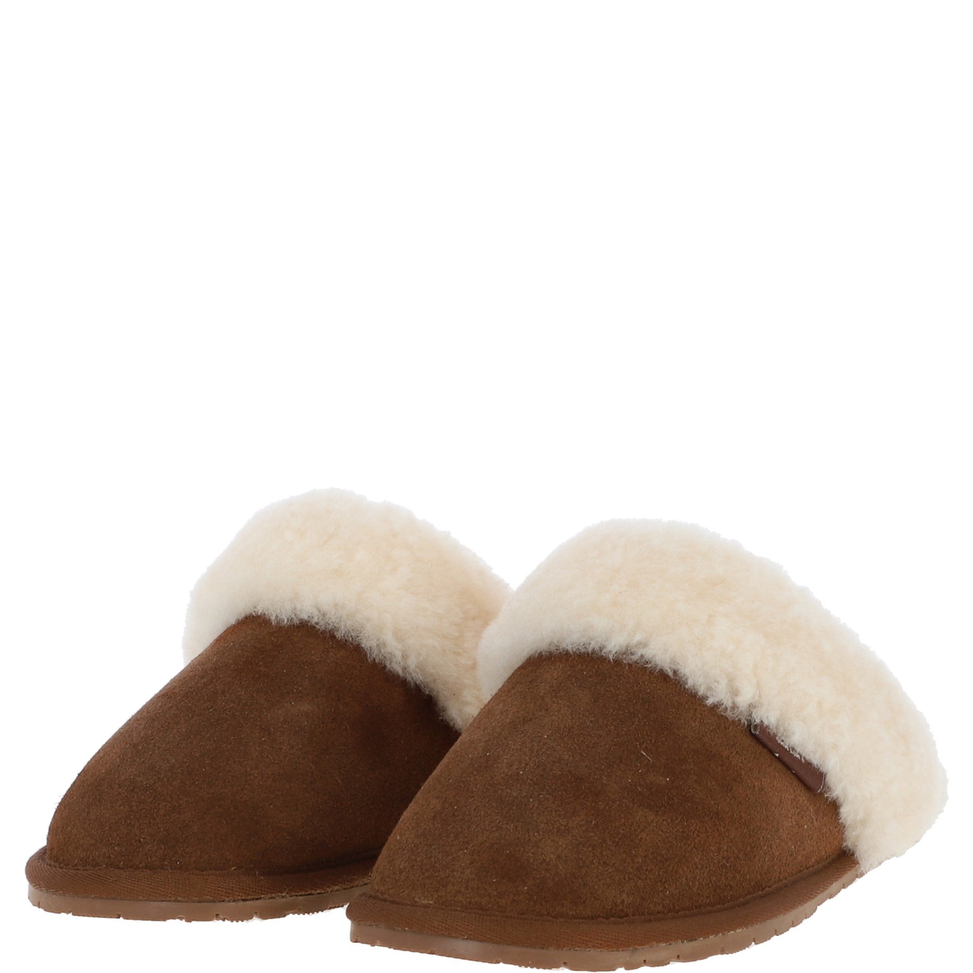 Women's Classic Suede Sheepskin Slippers Chestnut: Pippa