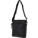 Michigan Leather Body Bag Black: M-56