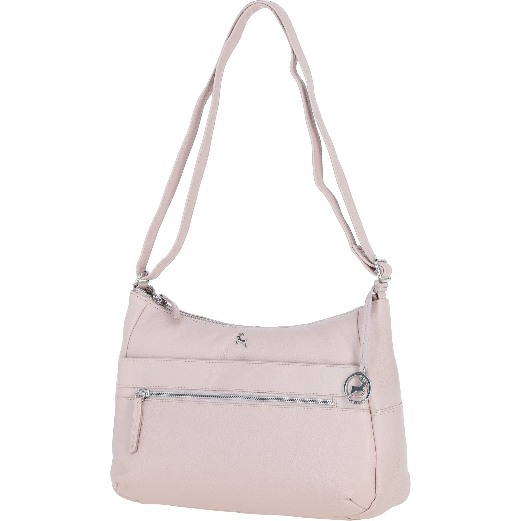 Leather Shoulder Bag with Zip & Magnetic Pocket Blush: Meath