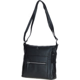 Versatile Leather Shoulder Bag Black: Bondoran
