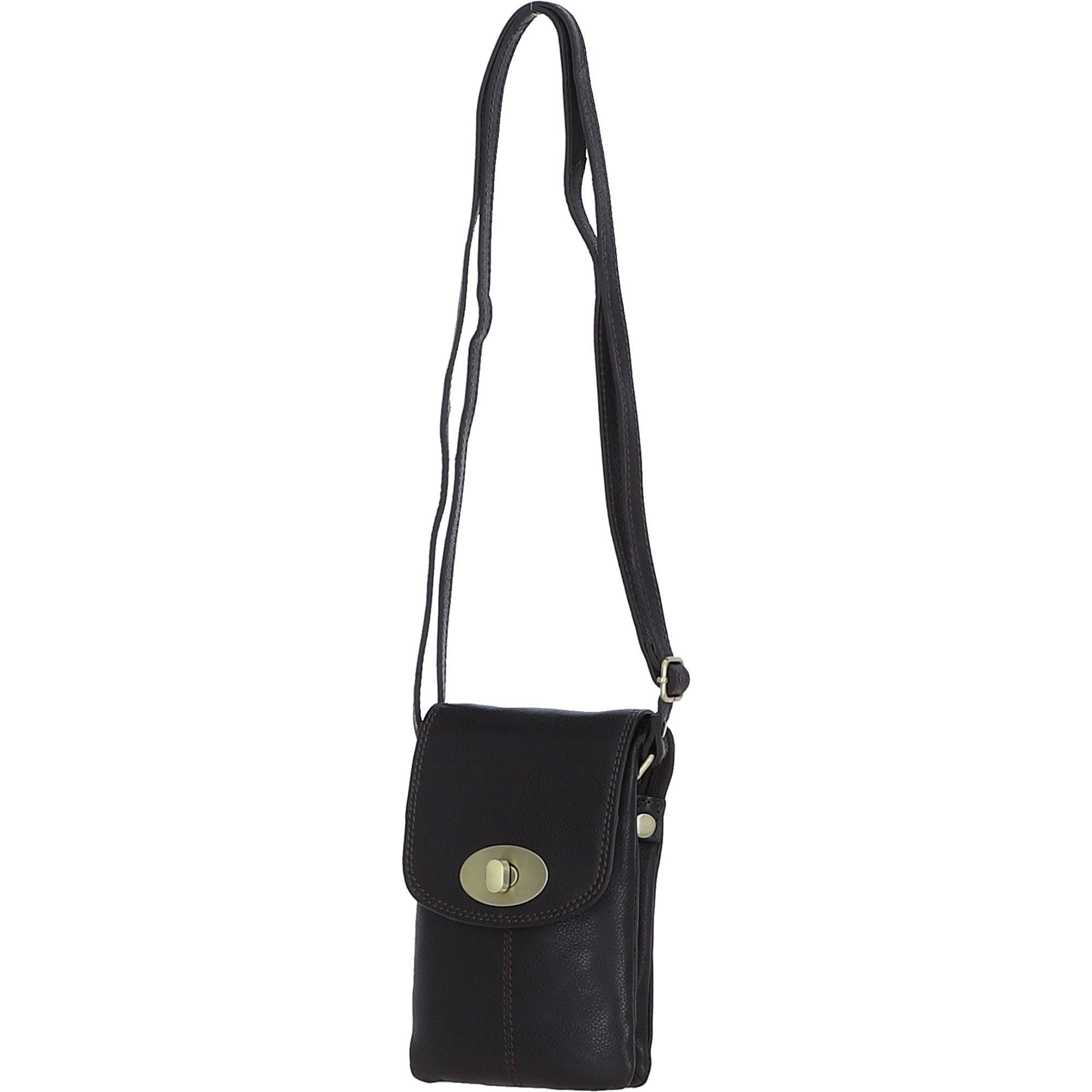 Ashwood Leather Crossbody Smart Phone Bag Brown: M-80