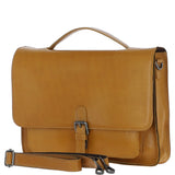 Ashwood Leather Unisex Large Crossbody Satchel Bag Mustard: P-63