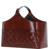 Ashwood Leather's Deluxe Handcrafted Simple & Unique Magazine Holder Chestnut: LF-162
