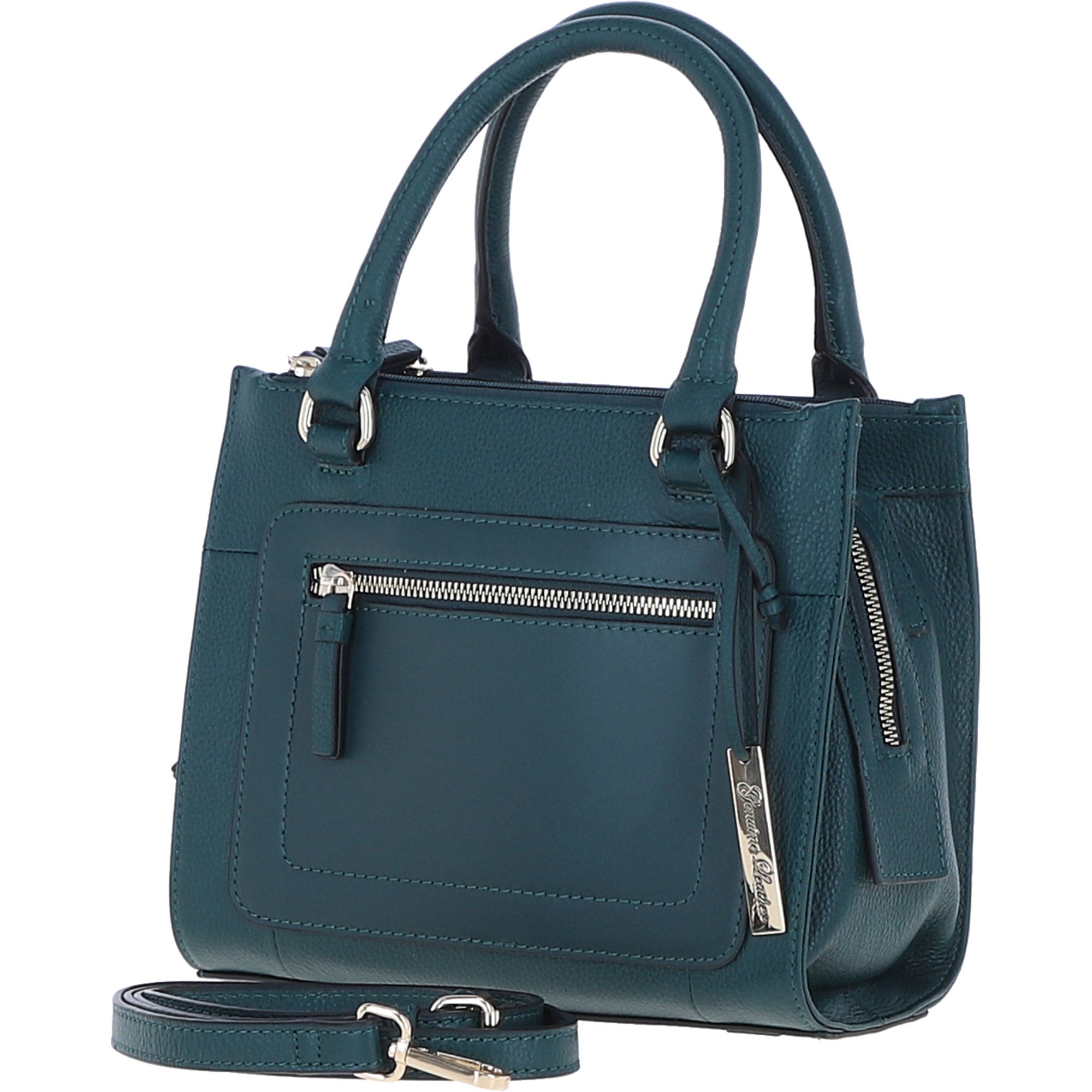 Ashwood Three Section Leather Tote Shoulder Bag Green: Z-73