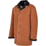 Mens Classic Sheepskin Coat Whisky/black: KE 884 BOX