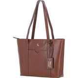 Ashwood Elegant Ladies Leather Shoulder Bag 2 Tone Tan: 64668