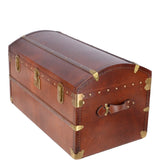 The Bridge Vintage Large Italian Vegetable Tanned  Leather Trunk Brown: 0088424 01