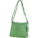 Sleek Luxe Leather Shoulder Bag Fern: Mourne