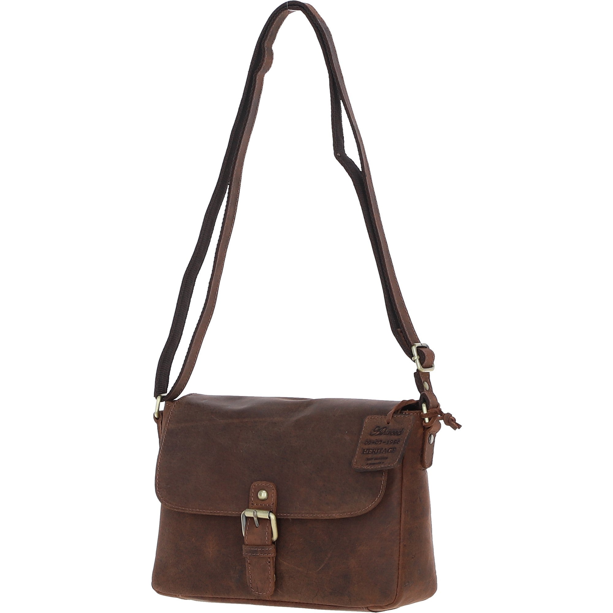 Vintage Satchel Leather Handbag Mud/brown: Kidderminster