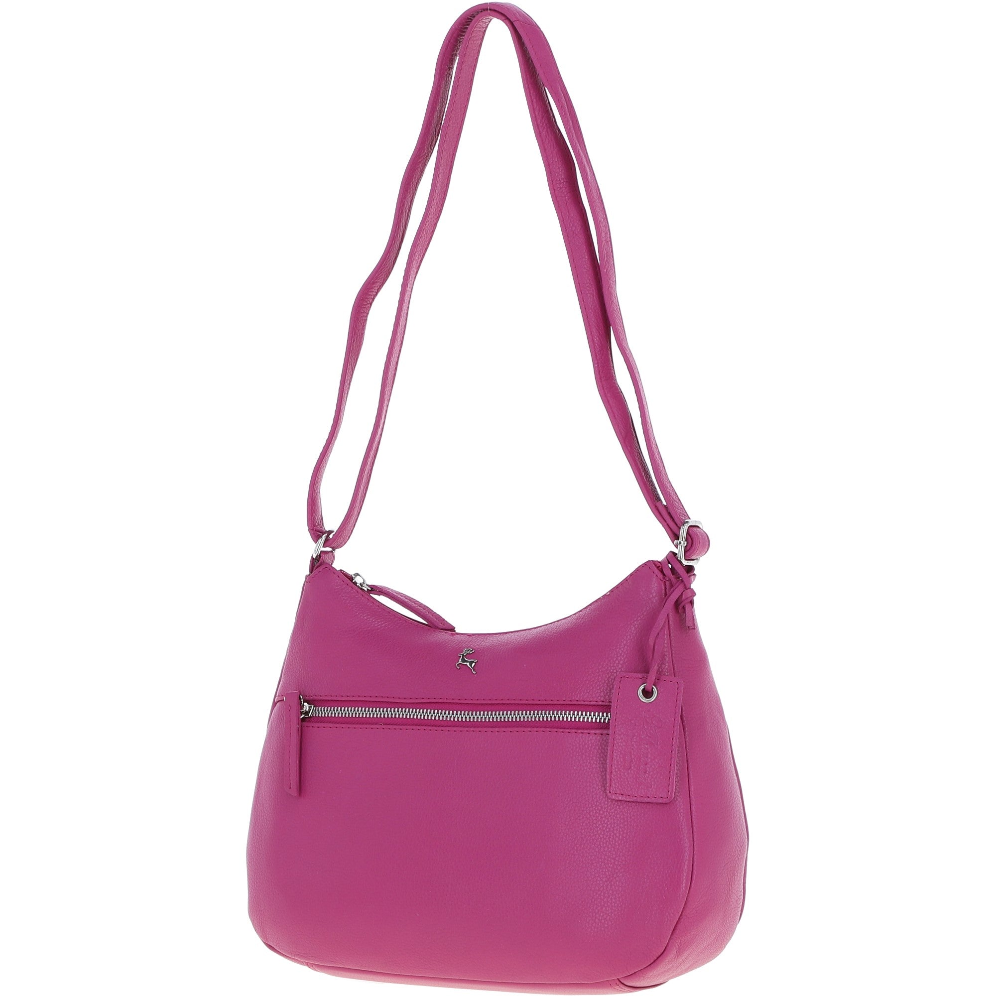 Ashwood Leather Ladies Hobo Shoulder Bag Berry: Shannon
