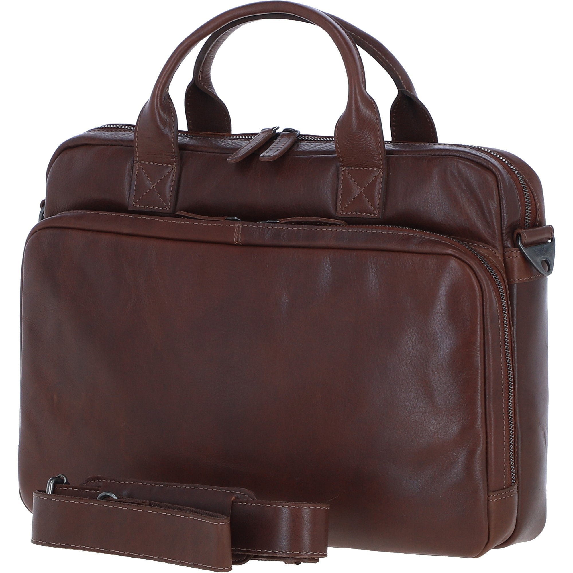 Ashwood Leather Men’s Messenger Laptop Bag Chestnut: S-63