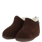 Fenland Classic Suede Sheepskin  Bootie Slippers Brown: MENS BOOTY
