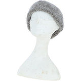 Ladies Luxury Leather And Sheepskin Hat Light Grey: KB-496