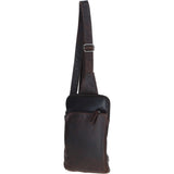 Leather Crossbody Sling Bag Brown: FE-21