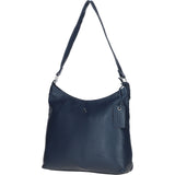Chic Leather Shoulder Bag & Secure Zip Closure Navy: Antrim