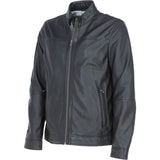 Ashwood Leather Mandarin Collar Zip-Up Men's Jacket Brown: AMJ-10