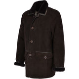 Mens  Sheepskin Coat Brown/snu: KE-183